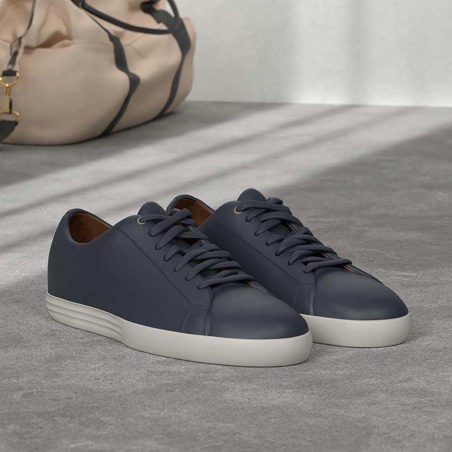 ★COLE HAAN ミドル丈 ベルテッドコート ネイビー Hevo（イーヴォ）BRINDISIブリンディジ カシミアフランネル